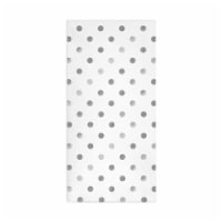 White with Silver Dots Paper Dinner Napkins (600 Napkins)