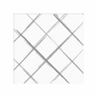 White with Silver Diamond Paper Beverage/Cocktail Napkins (600 Napkins)