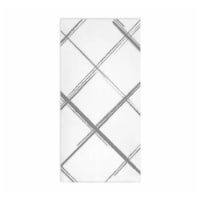 600 Napkins - White with Silver Diamond Paper Dinner Napkins