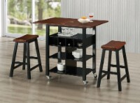 Phoenix Kitchen Island with 2 Stools