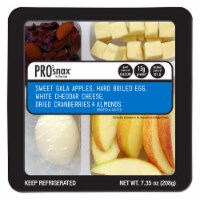 Pro2snax Sweet Gala Apples Hard Boiled Egg White Cheddar Cheese Cranberries & Almonds Snack Pack