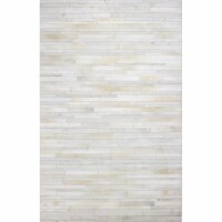 Bashian H112-IV-9X12-H16 Bashian Santa Fe Collection Striped Contemporary Leather Hand Stitch