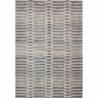 Bashian S185-GY-5X8-ST264 Bashian Chelsea Collection Striped Contemporary 100 Percent Wool Ha