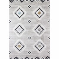 Bashian A162-BEBL-4X6-BHA308 3 ft. 6 in. x 5 ft. 6 in. Aztec Collection Contemporary Polpropy