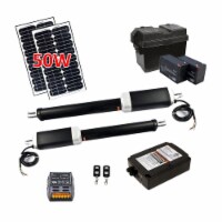 ALEKO GG1300USOL ETL Listed Solar Kit Swing Gate Opener For Dual Gates Up To 1300-lb