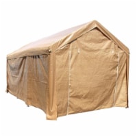 Aleko CP1020BE-UNB 10 x 20 ft. Heavy Duty Outdoor Gazebo Carport Canopy Tent with Sidewalls,