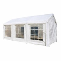 Aleko CPWT1020-UNB Heavy Duty Outdoor Gazebo Canopy Tent with Sidewalls, White