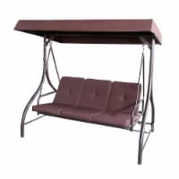 Aleko SWC03BR-UNB Outdoor Furniture Garden Porch & Patio Swing Chair, Brown