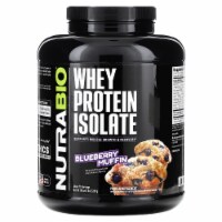 NutraBio Whey Protein Isolate Blueberry Muffin 5 lb (2 - 268 g) Perspective: Main