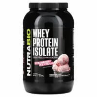 NutraBio Whey Protein Isolate Strawberry Ice Cream - 2 lb (907 g)