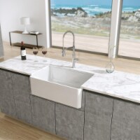 La Toscana LTW3019W Farmhouse Fireclay Kitchen Sink, White
