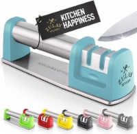 Zulay Kitchen Knife Sharpener (2 Stage) - Aqua