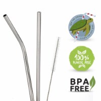 Zulay Kitchen Stainless Steel Straws Set of 2
