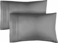 CGK Unlimited Soft Microfiber Pillowcase Set of 2 - Queen - Dark Grey
