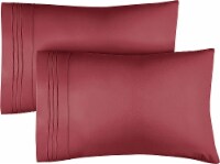 CGK Linens Soft Microfiber Pillowcase Set of 2 - Queen - Burgundy