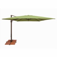 SimplyShade 10 ft. Bali Square Cantilever Umbrella With Cross Base Ginkgo