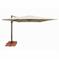 SimplyShade 10 ft. Bali Square Cantilever Umbrella With Cross Base Antique Beige