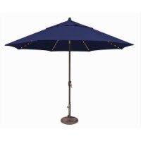 SimplyShade 11 ft. Lanai Pro Octagon Market Umbrella with Star Light  Sky Blue