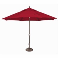 SimplyShade 11 ft. Catalina Octagon Push Button Tilt Market Umbrella  Jockey Red