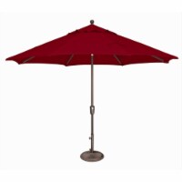 SimplyShade 11 ft. Catalina Octagon Push Button Tilt Market Umbrella  Really Red