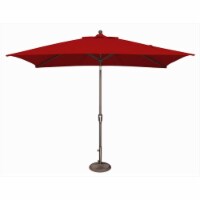 SimplyShade 6 x 10 ft. Rectangle Push Button Tilt Market Umbrella  Jockey Red