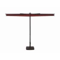 SimplyShade SSUA4599-P083 9 ft. Amelia Half Polyester Umbrella, P083 Deep Red