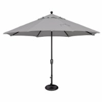 Catalina SSUM92-1109-D3450 132 in. Push Button Market Umbrella, Gray Tweed & Black