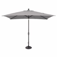 Catalina SSUM92-6X10RT09-D3450 Push Button Market Umbrella, Gray Tweed & Black