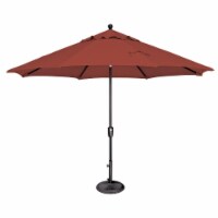 Catalina SSUM92-1109-D2407 132 in. Push Button Market Umbrella, Henna & Black