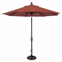 Catalina SSUM92-0909-D2407 108 in. Push Button Market Umbrella, Henna & Black