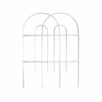 Origin Point Garden Craft Round Folding Border Fence, White, 10' L x 24 H