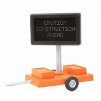 Minatronics MNT8550101 O-Scale Caution Construction Ahead Highway Sign