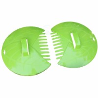 Gardenised QI003286 1.75 x 14 x 12 in. Leaf Scoops Hand Rakes for Lawn & Garden Cleanup, Gree
