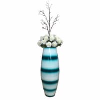 Uniquewise 27.5 inch Bamboo Floor Vase Cylinder, For Dining Living Room Entryway Decoration