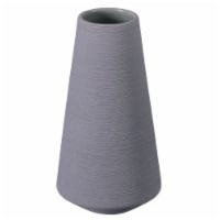 Decorative Ceramic Round Cone Shape Centerpiece Table Vase grey