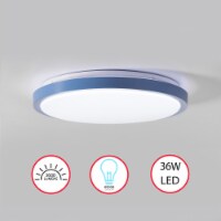 Round LED Ceiling Light Fixture Flush Mount Lighting, 6500K 30,000 Hour Lifetime 15 in. 15.5