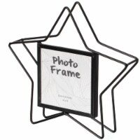 Modern Star Shape Black Metal Decor Photo Frame for Tabletop Display small