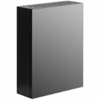 Wall Mount Bathroom Mirrored Storage Cabinet with Single Door 2 Adjustable Shelves Medicine