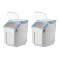 Basicwise QI004138L.2 14.75 x 8.75 x 13 in. Plastic Storage Food Holder Containers with a Mea