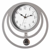 Decorative Modern Unique Round Plastic Wall Clock with Circles, for Living Room, Kitchen, or