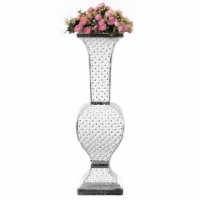 Contemporary Wedding Floor Flower Vase with Silver Studs and White Pearl Design, for Living