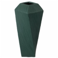 Decorative Ceramic Square Twisted Centerpiece Table Vase green