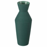 Decorative Ceramic Round Sharp Concaved Top Vase Centerpiece Table Vase green