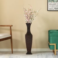 26  Dark Brown Accent Metal Floor Vase Centerpiece Home Decor for Dried Flower Branches and