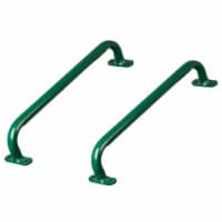 Green Metal Safety Grab Handles Set, Kids Outdoor Play House Hand Grip Bars for Jungle Gym