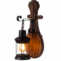 Vintage Industrial Unique Shape Wooden Wall Lamp, Wall Sconce Light for Home, Restaurant or