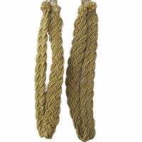 Vintiquewise QI003210 18 in. Rope Curtain Tie Backs, Gold - 1 Pair