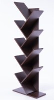 Wooden 9-Shelf Tree Magazine CD Storage Bookcase brown