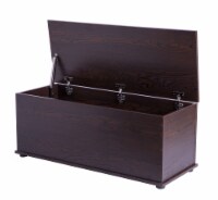 Large Storage Toy Box with Soft Closure Lid, Wooden Organizing Furniture Storage Chest brown