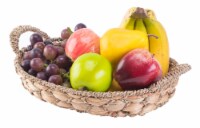 Seagrass Fruit Bread Basket Tray with Handles small